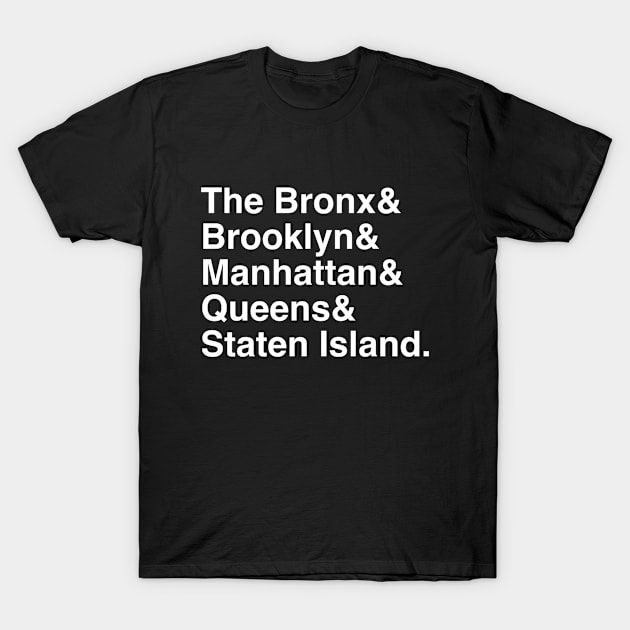 NYC New York City Boroughs T-Shirt by FLARE US